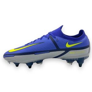 Nike Phantom GT2 Elite SG-PRO Soccer Cleats Blue/Grey/Volt Sz 6 Men / kids